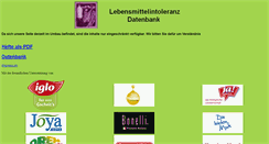 Desktop Screenshot of lebensmittelintoleranz.org